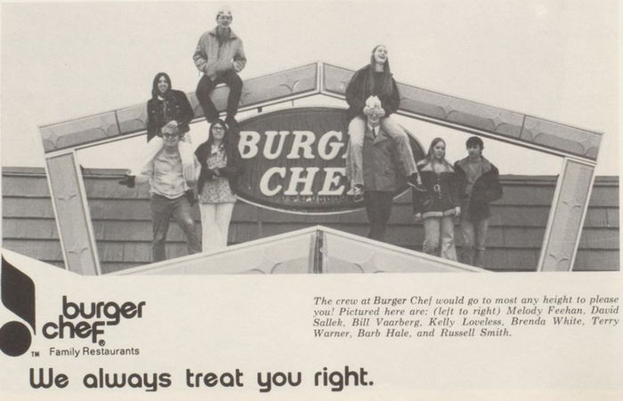 Burger Chef - Ionia 1974 Kids On Sign
